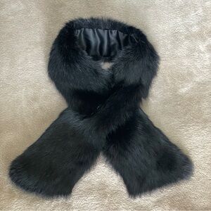 Black mink Fur Scarf collar